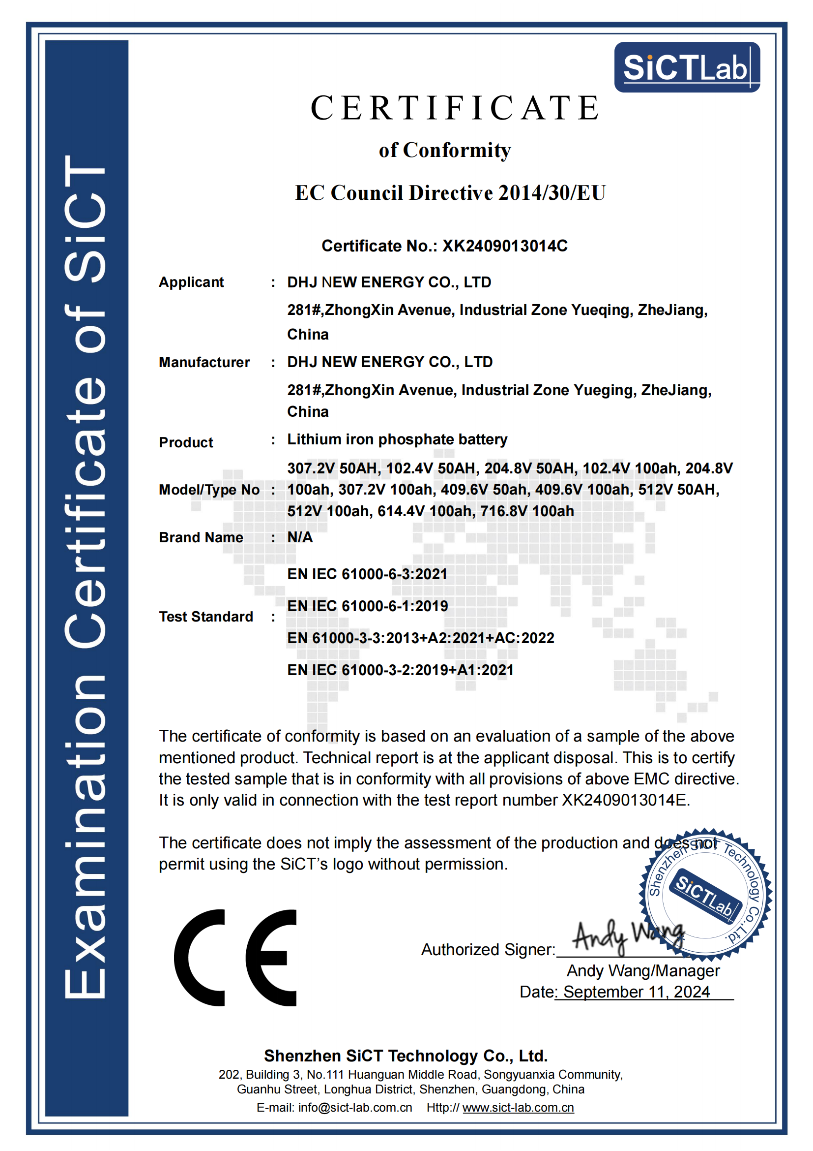 BATTERY CE