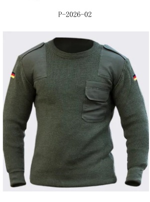 Men's military-style top made of recycled materials